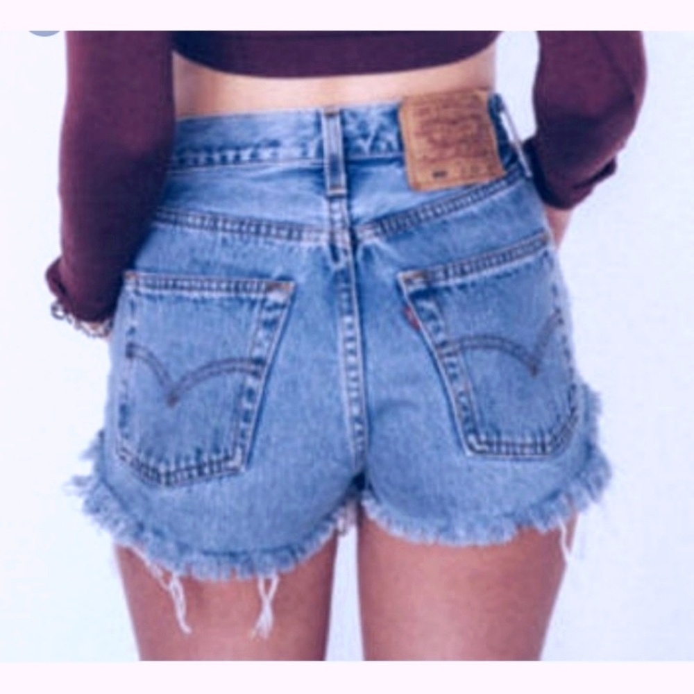 Levis high waisted shorts